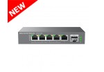 Grandstream GWN7700MP 5-Port Unmanaged 2.5G Multi-Gigabit Network PoE Switch,1 SFP+ Fiber Port