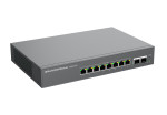 Grandstream GWN7721P 10-Port L2-Lite Managed 2.5Gigabit PoE Switch with 8x 2.5G Ethernet Ports and 2x 10G SFP+